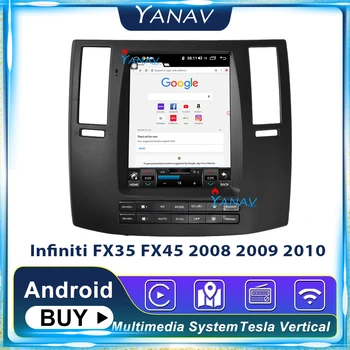 Android 10.0 auto stereo Tesla štýl Na Infiniti FX35 FX45 2008 2009 2010 auta autoradio audio multimediálny prehrávač, GPS navigáciu