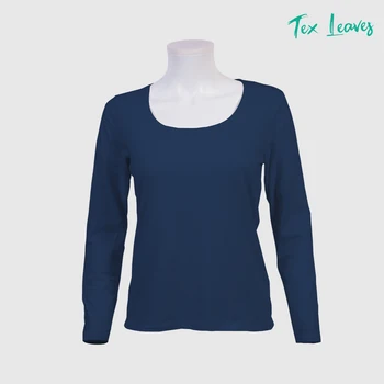 TEX LISTY-dlhé rukávy T-shirt hladký pre mujer95 % bavlna 5% elastan