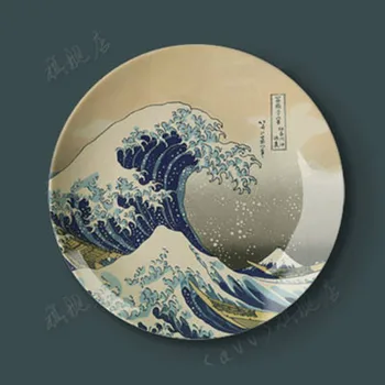 10 Palcový Fu Yue Tridsať-šesť Názory Hokusai Sviatok Typ Dekorácie Doska Zavesiť Jedlo Dosky Keramický Tanier Dekorácie Doska na Stenu
