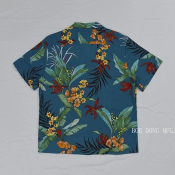 BOB DONG Kvetinový Havajské Košele Strany Pláži Mužov Košele Pre Dovolenku Tropial Aloha