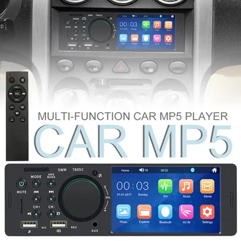 Dotykový Displej 4.1 Palcový 1Din Dual USB Bluetooth Multimediálny MP5 Prehrávač Auto Stereo Rádio Podpora Telefón Nabíjanie a Zadná Kamera