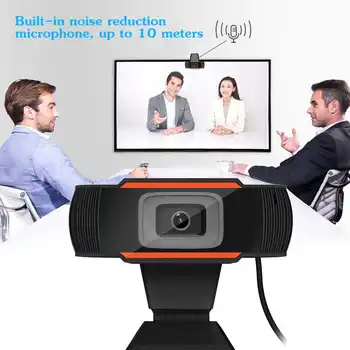 HD 720P webová Kamera Mini Počítač PC Webkameru s Mikrofónom Otočná Kamery pre Live Broadcast Video Telefonovanie Konferencie Práce