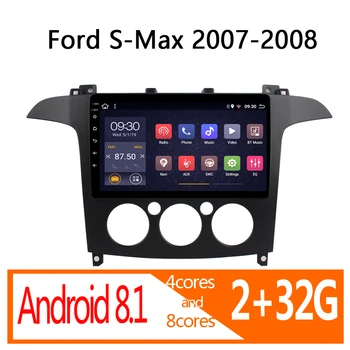 Autorádio android auto 2 32G pre Ford s-max, s max, smax 2007 2008 coche audio autoradio carplay 1 din navigator DVD multimediálne FM