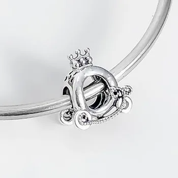 925 Sterling Silver Perličiek Žiariaca Koruna Prepravu Korálky Fit Ženy Pandora Náramok & Náhrdelník Diy Šperky