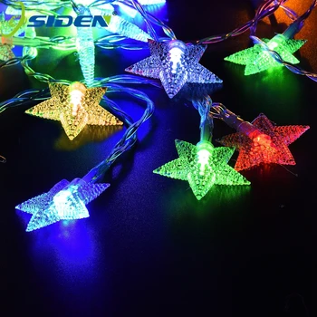 OSIDEN batérie String Svetlo Medený Drôt kvetinový Star Opony LED Víla Svetlo 2m 10m pre Svadobné, Vianočné Dekorácie Svetlo Lampy