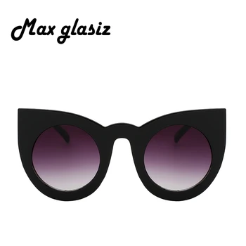 Max Glasiz Vintage Nové Nadrozmerné Cateye Žena Slnečné Okuliare Dizajnér Značky Ženy Slnečné Okuliare Žena Roztomilý Retro Gafas De Sol