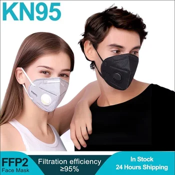 5-100ks Reuseable Maska FFP2 Maska KN95 Masku na Tvár ffp2mask 5Layer Ochranné Masky 95% filter Maska S Dýchať Ventil маска на рот
