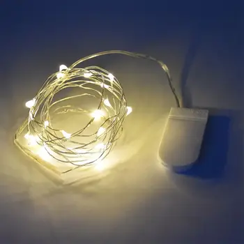 Hviezdna String Rozprávkových Svetiel Bliká Režim Firefly Svetlá s Časovač,20 Mikro LED na Striebro Medený Drôt Napájaný z Batérií pre DIY Sme