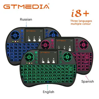 GTMEDIA i8+ španielsky anglická Verzia 2.4 GHz Wireless Keyboard Vzduchu Myši Touchpad Ručné Práce S operačným systémom Android TV BOX Mini PC18