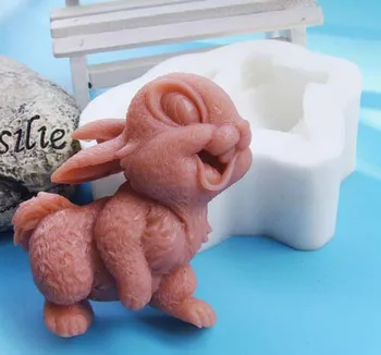 DIY ručné silikónové mydlo sviečka cake decoration dieťa králik plesní
