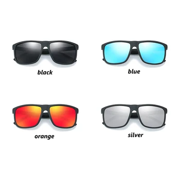 2021 Mens Polarizované slnečné Okuliare Módne Modré Zrkadlo UV400 Jazdy Okuliare pre Mužov S Box