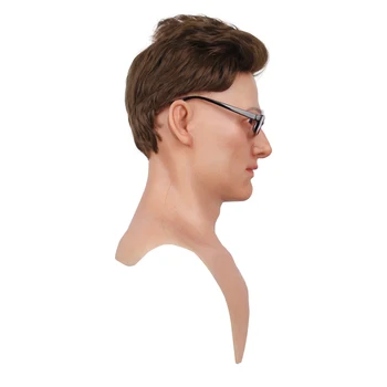 KOOMIHO Najnovšie Európskej Tvár Bell Mládež Realistické lekársky silikónový kryt hlavy maska Ručné make-up Transgender Maska Cosplay