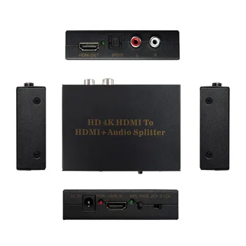 1pcs HDMI-HDMI Audio Converter Box Audio Splitter s spdif ,pass/2.0 ch/audio 5.1 ch model Podpora 4k 2k