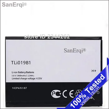 SanErqi TLi019B2 1900mAh Batérie pre ALCATEL one touch POP C7 SZ-7041 7041D dual TLi019B2 TLi019B1 Batérie