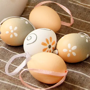 10pcs Pena Veľkonočné Vajíčka Šťastné Veľkonočné Dekorácie, Ručne maľované Vajcia DIY Plavidlá Deti Darček Prospech Domova Veľkonočné Strany