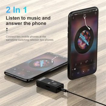 5.0 Bluetooth Prijímač Bass Audio Hluku Zrušiť Stereo Pre Auto Hudbu, Audio Aux Slúchadlá S Klip 3.5 mm AUX Adaptér