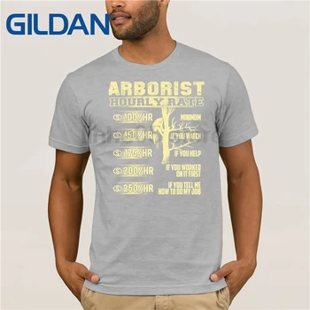 Arborist Hodinová Sadzba Funny t-shirt Letné t-shirt Oblečenie Populárne t-shirt Crewneck Bavlna Tees