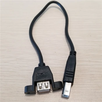 5 ks/veľa 25 cm USB 2.0 Typu B Samec A Samica BM, aby AF Skrutku Lock Panel Prípojný Kábel, Kábel + skrutky