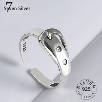 925 Sterling Silver Krúžky pre Ženy pás tvar, Geometrický 925 sterling Silver Jemné Šperky Minimalistický s certifikáciou