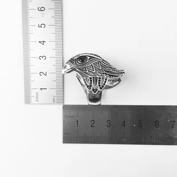 Silver Black CZ Pripraviť Eagle Hawk Vedúci Krúžkov, 2018 Trendy Falcon Koktail Thomas Štýl Krúžok Šperky Bijoux Darček pre Ženy, Mužov
