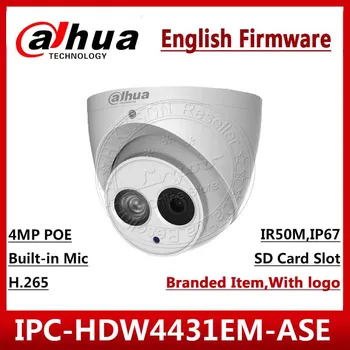 Dahua 4MP IPC-HDW4431EM-MARS POE IČ buľvy IPC-HDW4431EM-AKO H. 265 anglická Verzia DH-IPC-HDW4431EM-AKO CCTV Sieťová IP kamera