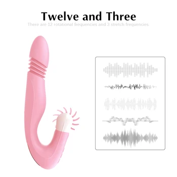 Teleskopická Jazyk Lízanie Vibrátor Kúrenie, Design Ženy Vibrátor Vlitoral Stimulátor Vaginálne G-spot Masér Dildo Sex Produkty