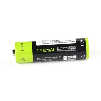 4PCS ZNTER 1,5 V 1700mAh AA nabíjateľné batérie AA lítium-polymérová batéria s USB kábel