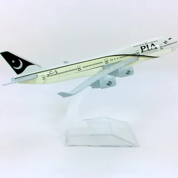 16 CM 1:400 B747-400 model Pakistan Leteckej spoločnosti PIA so stojanom zliatiny lietadlo lietadlo zberateľskú displej toy model kolekcie