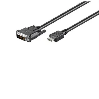 Kábel DVI-D 18+1 HDMI macho 1 M Černoch