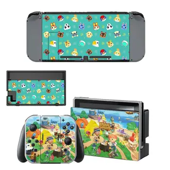 Animal Crossing Screen Protector Nálepky Kože pre Nintendo Prepínač NS Konzoly Dock Nabíjací Stojan, Držiak Radosť-con Radič Vinyl
