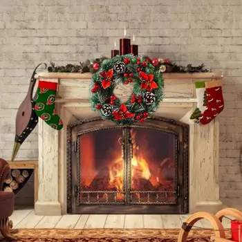 Krásne Elegantné Závesné Vianočný Veniec Veniec Guľa Kužeľ Vianočné Ozdoby, Okno, Dvere, Dekorácie Nový Rok 40a