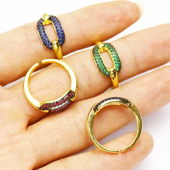 10 kusov Zirkón Úst krúžky nastaviteľné prstene pre ženy zirkón šperky crystal prstene pre ženy módne šperky príslušenstvo 8159
