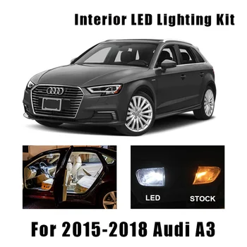 14 Žiarovky Biela, Canbus LED Interiéru Stropné Svetlo Kit vhodný Pre Audi A3 2016 2017 2018 Dome Cargo Rukavice Box Lampa Žiadna Chyba
