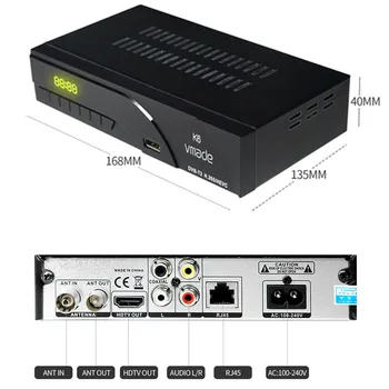 2020 Terretrial TV Prijímač, Tuner DVB T2 WiFi, USB 2.0 Full HD 1080P H. 265/HEVC DVB-T2/T TV Prijímača Digitálny Dekodér M3U Mini Box