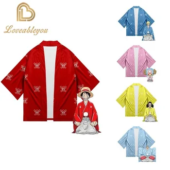 2020 Nový Kus Japonský Kimonos Žena Ázijské Kimono Rovnaké Cosplay Cardigan Tričko Kimono Pár Yukata Kimono Topy