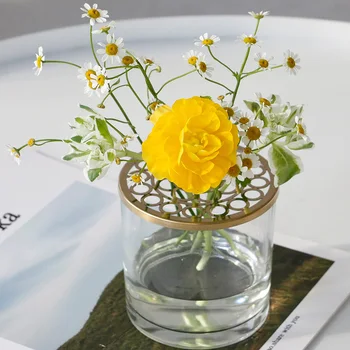 Nordic Jednoduché Kreatívne domáce kvet usporiadanie váza Dekoratívny pohár dekorácie obývacia izba skláreň Vázy Stola Hydroponické