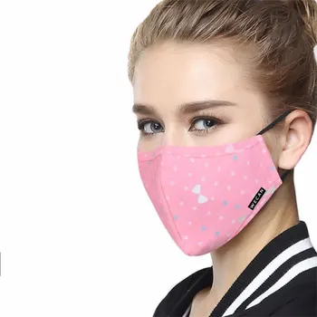 Adult Multi Farebná Bavlna Proti Prachu Úst Tvár Masku s 2ks Filter Uhlíkom Úst-utlmiť pre Mužov, Ženy Móda Masky