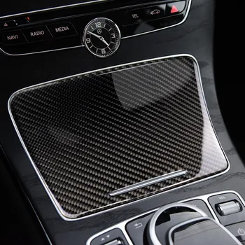 Uhlíkových Vlákien Interiér Vody Držiak Panel Kryt Výbava Auto Nálepky Na Mercedes C Trieda W205 C180 C200 GLC Príslušenstvo