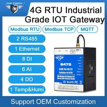Ethernet Celulárnej internet vecí RTU zber Dát Monitorovací Systém, podpora Dual Sim RS485 sériové server Modbus Master/Slave S475