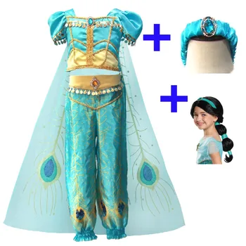 Nové Aladdin Lampe Jasmin Anime Habiller Kostýmy Enfants Halloween Danse Du Ventre Rúcha Arabe Oceán Princesse Cosplay Kostým