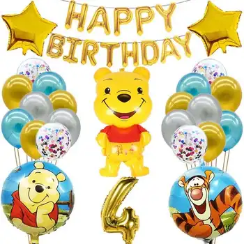 Disney Číslo Balón 1. Téma Narodeninovej Party Dekorácie Macko Pooh Stick Balóny Latexové Baby Sprcha Dodávky, Veľkoobchod
