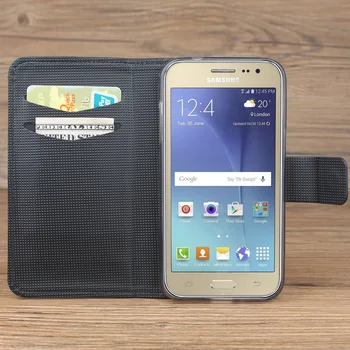 Peňaženka Phone Bag obal Pre Samsung Galaxy J2 J200F Wallet PU Kožené Pre Samsung Galaxy J1 Mini J1 2016 J1 J100 J2 prime prípade