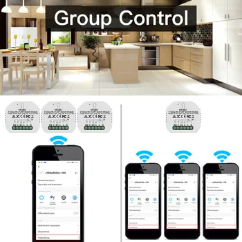 Zahrnuté 2 Gang 2 spôsob WiFi+RF433 Smart Light Switch Modul Smart Života/Tuya APLIKÁCIU Diaľkové Ovládanie Práce s Alexa Domovská stránka Google Moduly