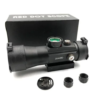 3X44 Green Red Dot Sight Rozsah Taktické Optika Riflescope Fit 11/20 mm železničnej Puška Odbory, pre Lov