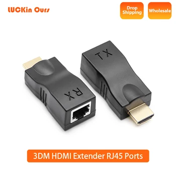 1 Dvojica HDMI Extender 1080P 4K RJ45 Porty Siete LAN HDMI Rozšírenia až na 30 m CAT5e/6 UTP sieť LAN Ethernet Kábel pre HDTV Monitorom