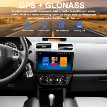 Auto din rádio android 9.0 GPS Navi pre Suzuki Swift 2005 2006 2007 2008 2009 2010 navigáciu vedúci jednotky multimediálne stereo 4Gb Ram