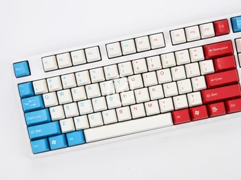 Taihao abs double shot keycaps pre diy herné mechanická klávesnica farba Kapitán Amerika červená modrá biela