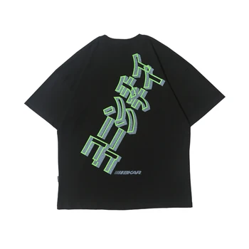 T Shirt Mužov Harajuku Vzor Hip Hop Streetwear Čistej Bavlny 2020 Jar Nový Krátky Rukáv Nadrozmerná Japonský Štýl Pár Tričko