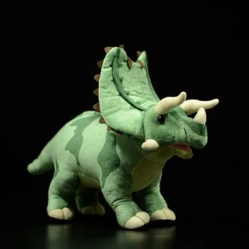 32 CM Roztomilý Simulácia Dinosaura Mäkké Mäkké Plyšové Hračky Zelená Pentaceratops Bábika Realistický Model Reálneho Života Zvierat, Pre Deti Darček