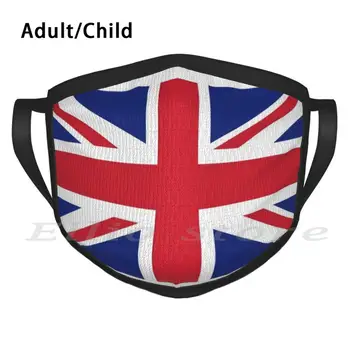 Union Jack Dospelých, Deti Proti Prachu DIY Šatku Maska Británia Veľká Británia Veľká Británia veľká Británia Úniu Jack Britskou Vlajkou Sav Čaj